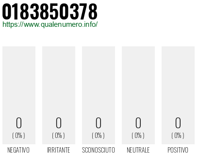 Numero 0183850378