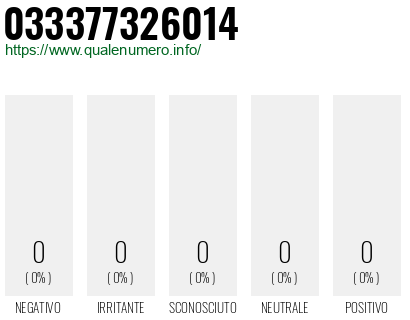 Numero 033377326014