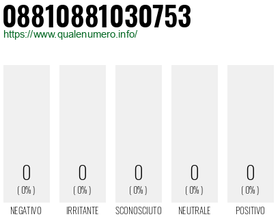 Numero 08810881030753