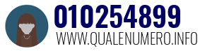 Numero di telefono 010254899 010254899