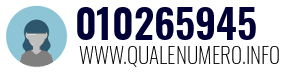 Numero di telefono 010265945 010265945