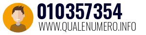 Numero di telefono 010357354 010357354