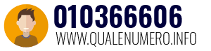 Numero di telefono 010366606 010366606