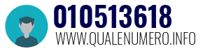 Numero di telefono 010513618 010513618