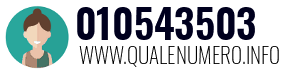 Numero di telefono 010543503 010543503