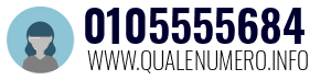 Numero di telefono 0105555684 0105555684
