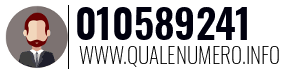 Numero di telefono 010589241 010589241