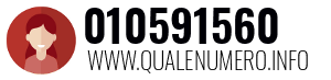 Numero di telefono 010591560 010591560