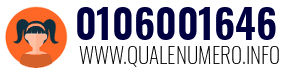 Numero di telefono 0106001646 0106001646