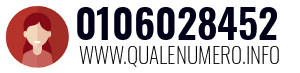 Numero di telefono 0106028452 0106028452