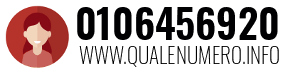 Numero di telefono 0106456920 0106456920