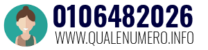 Numero di telefono 0106482026 0106482026