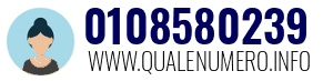 Numero di telefono 0108580239 0108580239