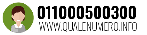 Numero di telefono 011000500300 011000500300