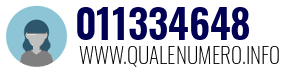 Numero di telefono 011334648 011334648