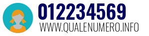 Numero di telefono 012234569 012234569