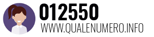 Numero di telefono 012550 012550