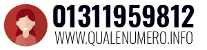 Numero di telefono 01311959812 01311959812