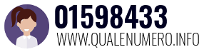 Numero di telefono 01598433 01598433