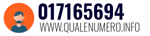 Numero di telefono 017165694 017165694