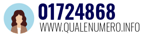 Numero di telefono 01724868 01724868