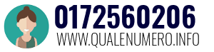 Numero di telefono 0172560206 0172560206