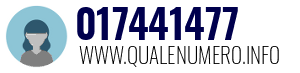 Numero di telefono 017441477 017441477
