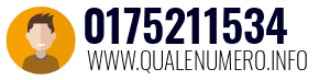 Numero di telefono 0175211534 0175211534