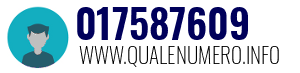 Numero di telefono 017587609 017587609
