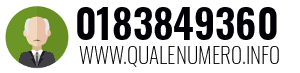 Numero di telefono 0183849360 0183849360