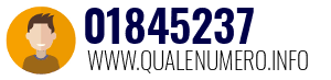 Numero di telefono 01845237 01845237