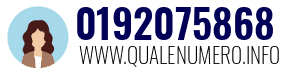 Numero di telefono 0192075868 0192075868