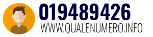 Numero di telefono 019489426 019489426