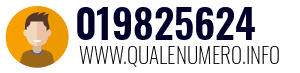 Numero di telefono 019825624 019825624