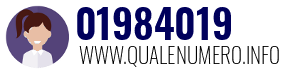 Numero di telefono 01984019 01984019