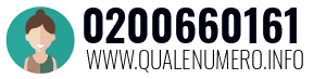 Numero di telefono 0200660161 0200660161