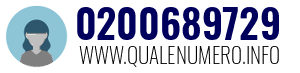 Numero di telefono 0200689729 0200689729