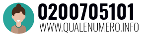 Numero di telefono 0200705101 0200705101