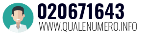 Numero di telefono 020671643 020671643