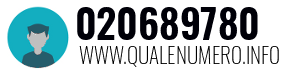 Numero di telefono 020689780 020689780
