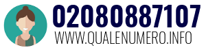 Numero di telefono 02080887107 02080887107