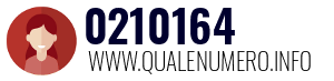 Numero di telefono 0210164 0210164