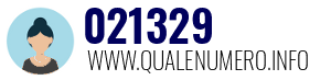 Numero di telefono 021329 021329
