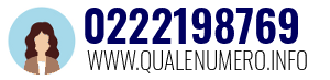Numero di telefono 0222198769 0222198769