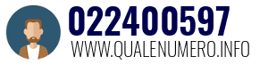 Numero di telefono 022400597 022400597