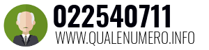Numero di telefono 022540711 022540711