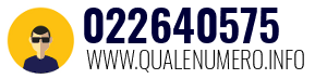 Numero di telefono 022640575 022640575