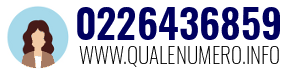Numero di telefono 0226436859 0226436859