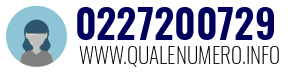 Numero di telefono 0227200729 0227200729