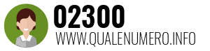 Numero di telefono 02300 02300